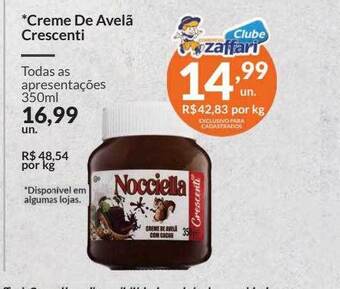 Zaffari Creme De Avelã Crescenti oferta