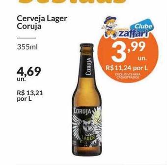 Zaffari Cerveja Lager Coruja oferta