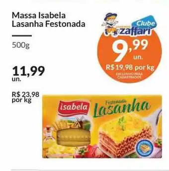Zaffari Massa Isabela Lasanha Festonada oferta