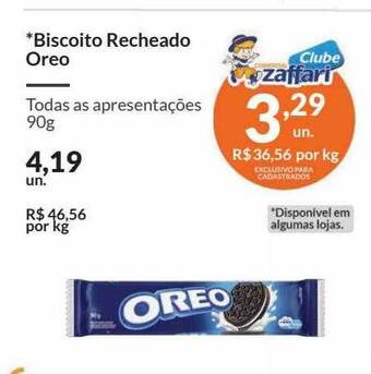 Zaffari Biscoito Recheado Oreo oferta