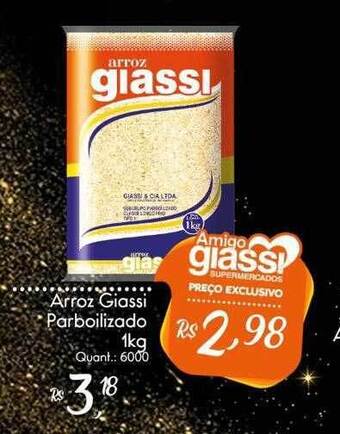 Giassi Supermercados Arroz Giassi Parboilizado oferta