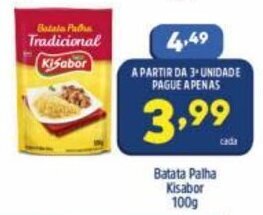 Arena Atacado Batata Palha Kisabor 100g oferta