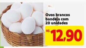 Mercado Extra Ovos Brancos bandeja com 20 unidades oferta