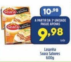 Arena Atacado Lasanha Seara sabores 600g oferta