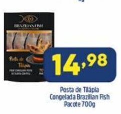 Posta de Tilapia congelada Brazilian fish pacote 700g