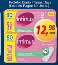 Supermercados Guanabara Protetor Diario Intimus Days oferta