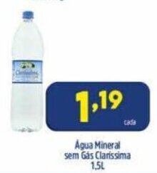 Arena Atacado Agua Mineral sem Gas Clarissima 1.5L oferta
