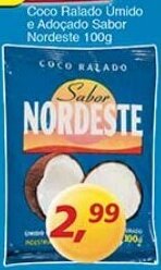 Coco Ralado Umido e Adocado Sabor Nordeste 100g