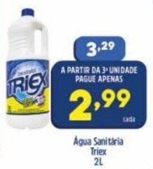 Arena Atacado Agua Sanitaria Triex 2L oferta