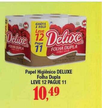 Supermercados Unidos Papel Higiênico Deluxe Folha Dupla Leve 12 Pague 11 oferta