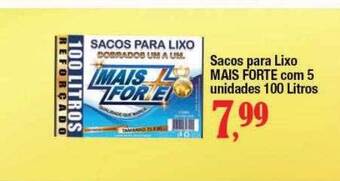 Supermercados Unidos Sacos Para Lixo Mais Forte Com 5 Unidades 100 Litros oferta
