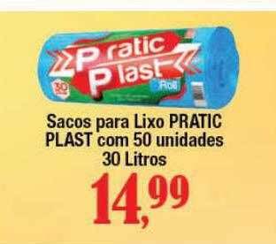 Supermercados Unidos Sacos Para Lixo Pratic Plast Com 50 Unidades 30 Litros oferta