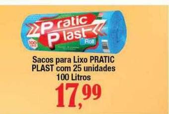 Supermercados Unidos Sacos Para Lixo Pratic Plast Com 25 Unidades 100 Litros oferta