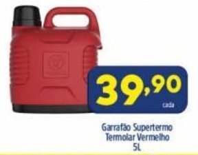 Garrafao Supertermo Termolar Vermelho 5L