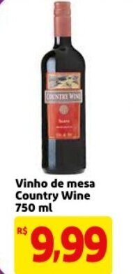 Mercado Extra Vinho de mesa Country Wine 750ml oferta