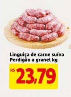 Mercado Extra Linguica de carne Suina Perdigao a granel 1kg oferta