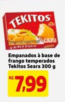 Mercado Extra Empanados a base de frango temperados Tekitos Seara 300g oferta