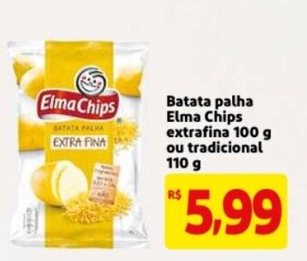 Mercado Extra Batata palha Elma Chips extrafina 100g ou tradicional 110g oferta