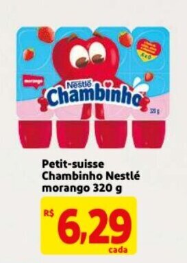Mercado Extra Petit-suisse Chambinho Nestle morango 320g oferta