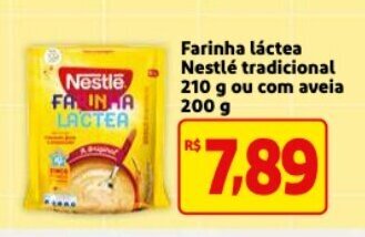 Mercado Extra Farinha lactea Nestle Tradicional 210g ou com aveia 200g oferta