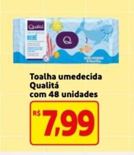 Mercado Extra Toalha Umedecida Qualita com 48 unidades oferta