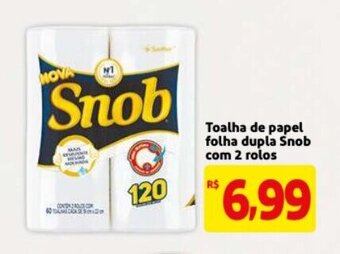 Mercado Extra Toalha de papel folha dupla snob com 2 rolos oferta