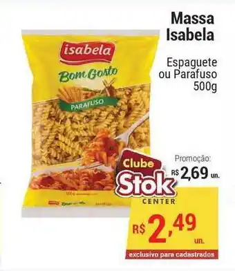 Stok Center Massa Isabela 500 g oferta