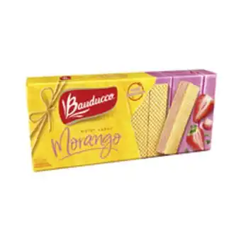 Supermercados Pague Menos Biscoito wafer bauducco morango 140g oferta