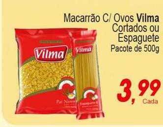 Villefort Atacadista Macarrão C Ovos Vilma Cortados Ou Espaguete oferta