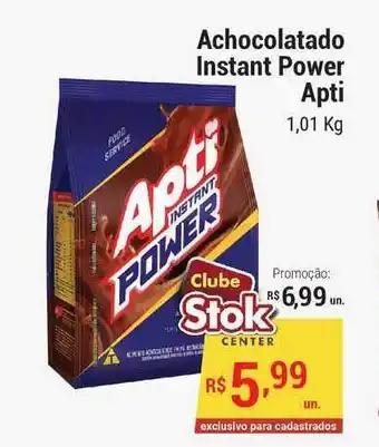 Stok Center Achocolatado Instant Power Apti 1,01 KG oferta