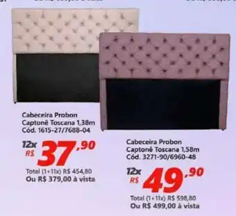 Lojas Becker Cabeceira Probon Captone Toscana 1.38m oferta