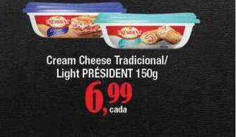 Supermercados Unidos Cream Cheese Tradicional Light Président oferta