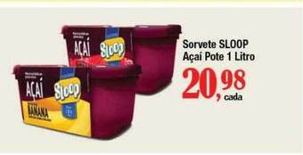 Supermercados Unidos Sorvete Sloop Açaí oferta
