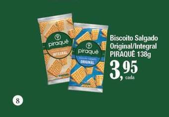 Supermercados Unidos Biscoito Salgado Original Integral Piraquê oferta