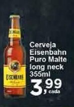 Rossi Supermercado Cerveja Eisenbahn Puro Malte long neck 355ml oferta