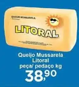 Rossi Supermercado Queijo Mussarela Litoral peca/ pedaco 1kg oferta