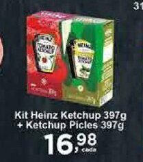 Rossi Supermercado Kit Heinz Ketchup 397g + Ketchup Picles 397g oferta