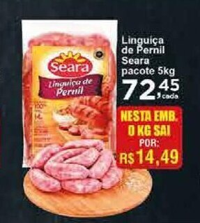 Linguica de Pernil Seara pacote 1kg