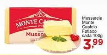 Rossi Supermercado Mussarela Monte Castelo fatiada cada 100g oferta