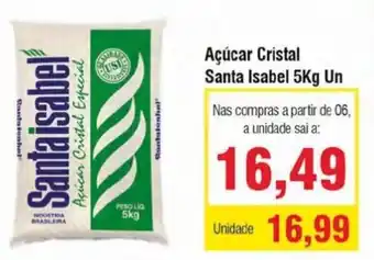 Spani Atacadista Acucar Cristal Santa Isabel 5kg oferta