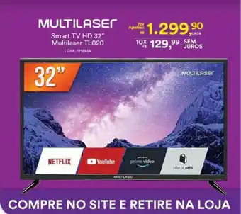 Casa e Vídeo Smart Tv Hd 32'' Multilaser Tl020 oferta