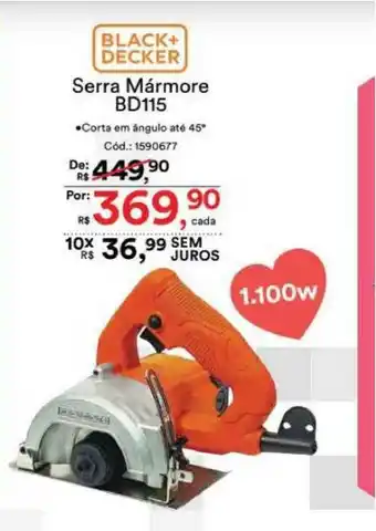 Casa e Vídeo Sera Mármore Bd115 Black+decker oferta