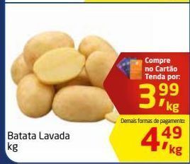Tenda Atacado Batata lavada kg oferta