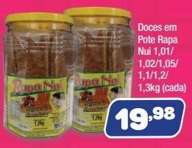 Doces em pote rapa nui