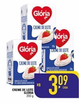 Mercantil Rodrigues Creme de leite glória 200g oferta