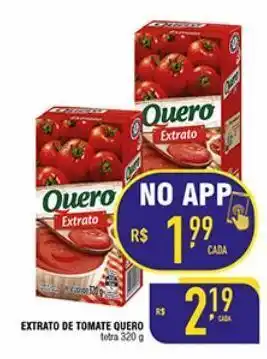 Mercantil Rodrigues Extrato de tomate quero tetra 320g oferta