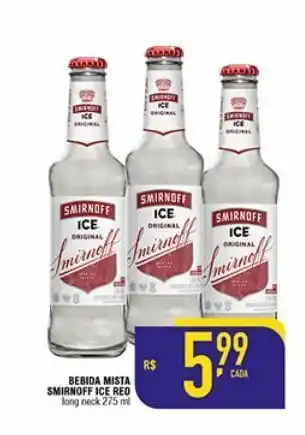 Bebida mista alcoólica smirnoff ice red long neck 275 ml