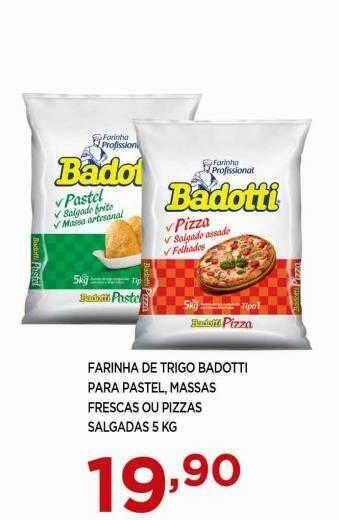 Apoio Mineiro Farinha De Trigo Badotti Para Pastel Massas Frescas Ou Pizzas Salgadas oferta