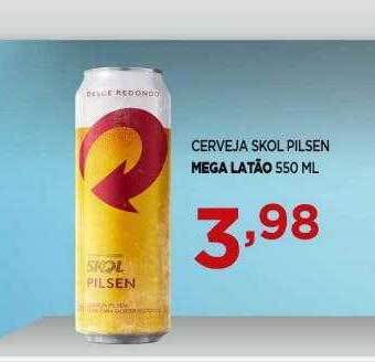 Apoio Mineiro Cerveja Skol Pilsen Mega Latão oferta