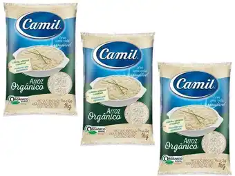 Kit 3 arroz parboilizado orgânico camil 1kg